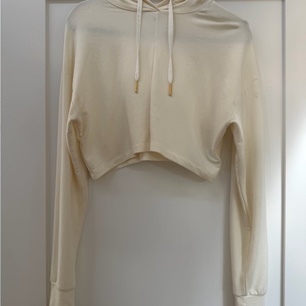 Gymshark x Whitney Simmons Cream Cropped Hoodie